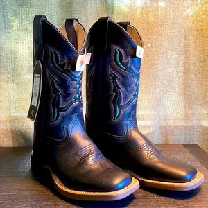 Square toe cowboy boots